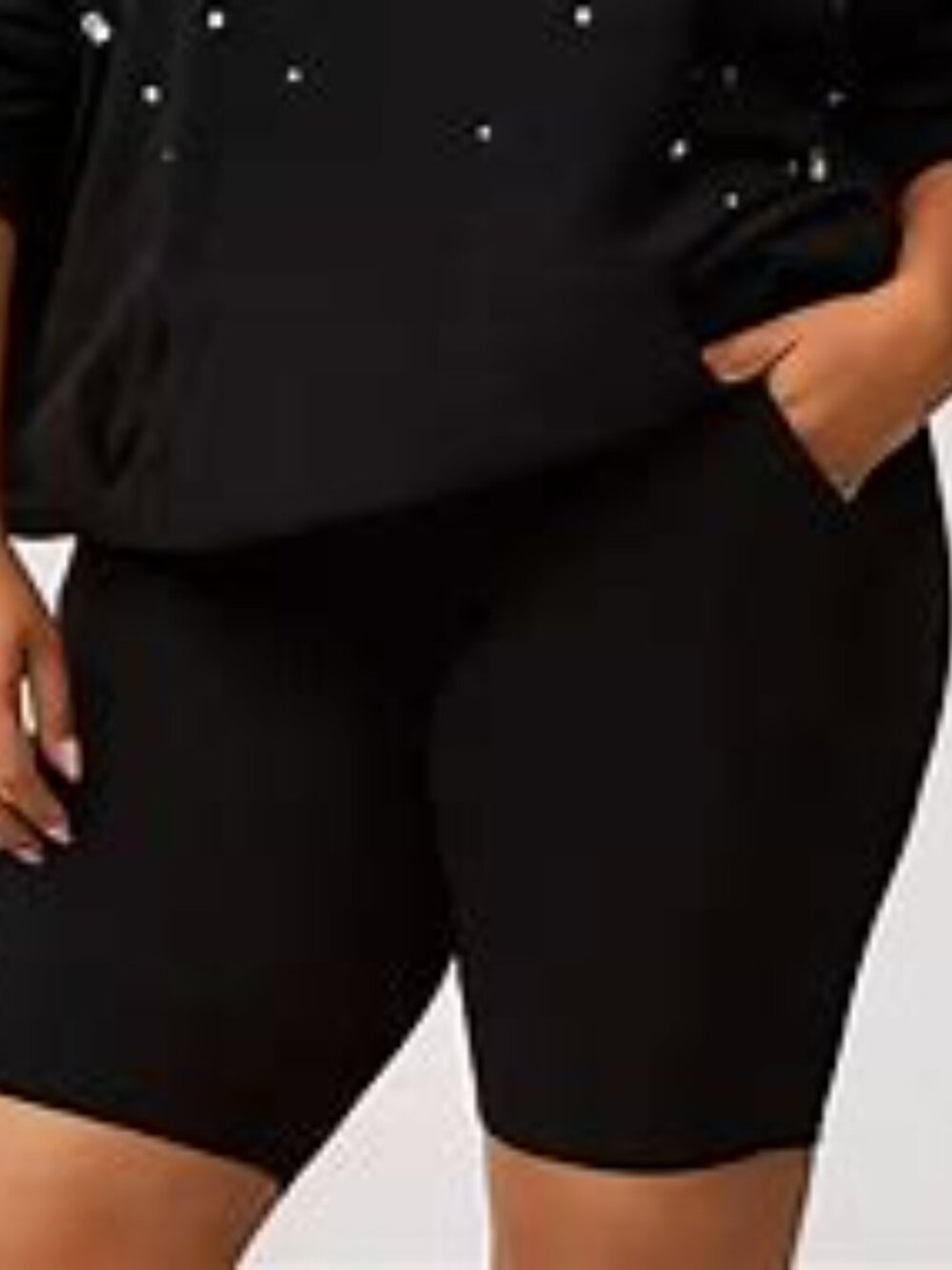 Torrid Plus Size - 9" Signature Waist Pocket Bike Shorts Set of 2 Black & Olive